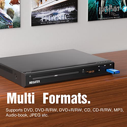 Detailed view of MEGATEK DVD player disc tray