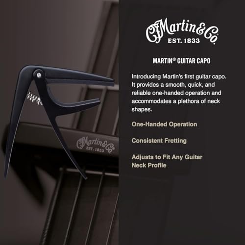 Martin 18A0123 capo attached to guitar neck