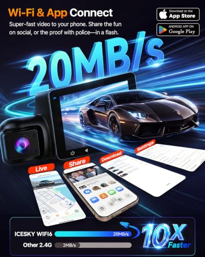Rear camera module for Icesky dash cam