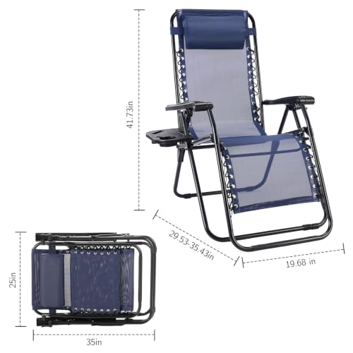 Side profile of Sweetcrispy outdoor folding lounge chair