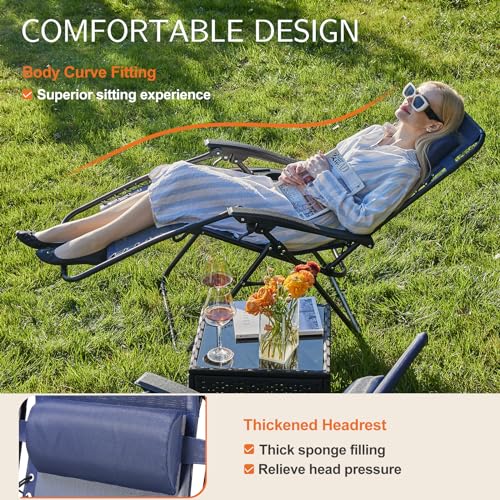 Sweetcrispy recliner with cup holder tray and pillow