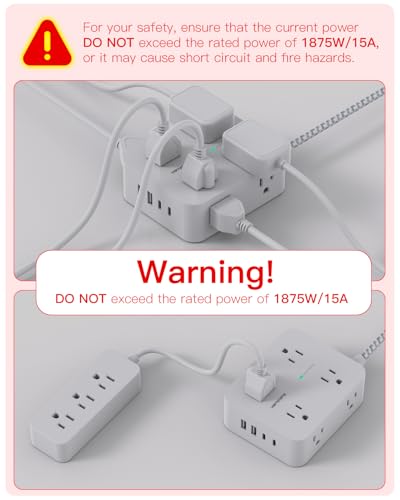 HANYCONY Power Strip with overload protection