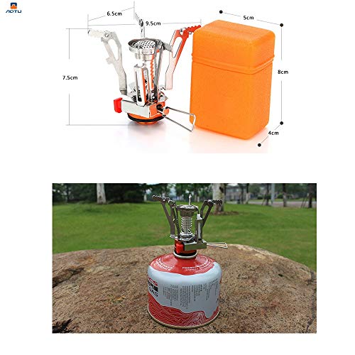 Side profile of AOTU aluminum alloy camp stove