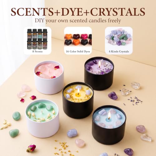 Natural soy wax and dye selection