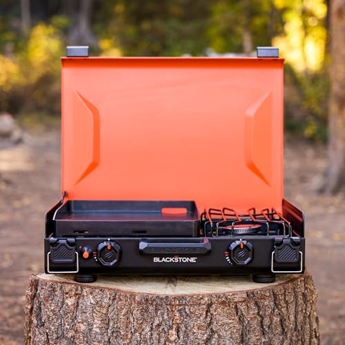 Top view of Blackstone 2364 griddle and side burner
