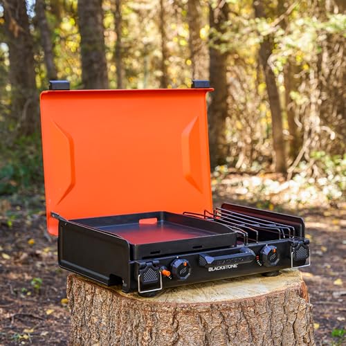 Orange Blackstone 2364 griddle in outdoor setting