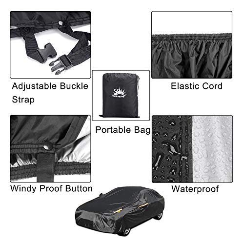 Windproof strap system for car cover