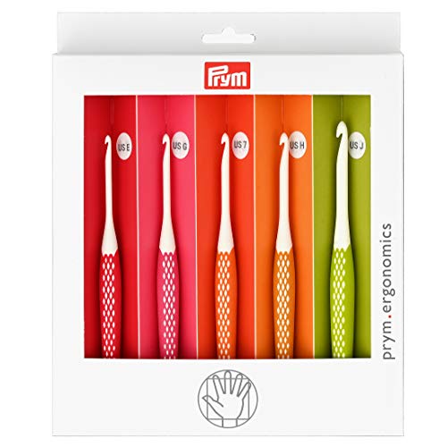 Prym Ergonomics Crochet Hook Set with rubberized handles