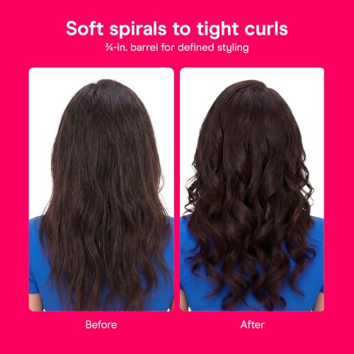 Side profile of Conair white and rose gold styling tool