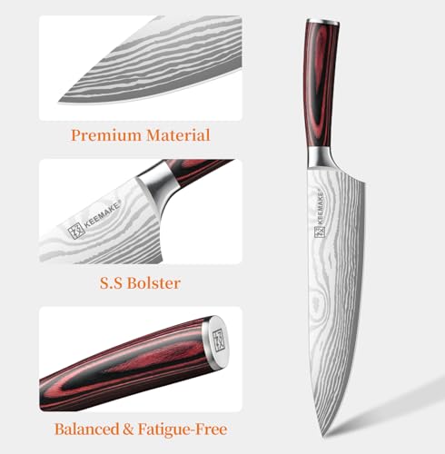 KEEMAKE 8-inch Chef Knife with protective sheath