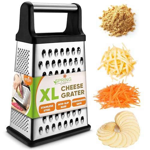 Spring Chef Stainless Steel XL Cheese Grater front view