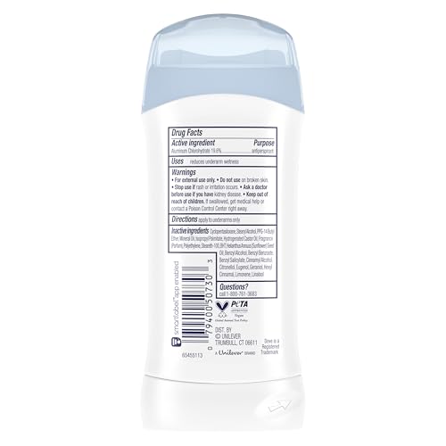 Front view of Dove antiperspirant stick