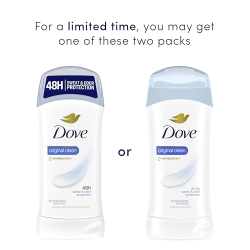 Close up of Dove deodorant packaging