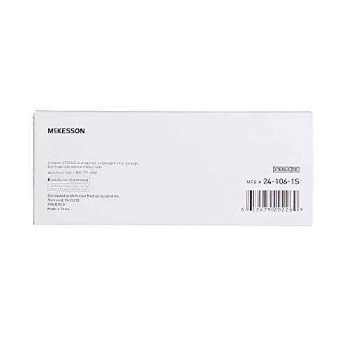 Back of McKesson sterile applicator packaging
