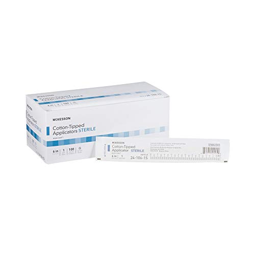 Stack of McKesson cotton tipped applicator boxes