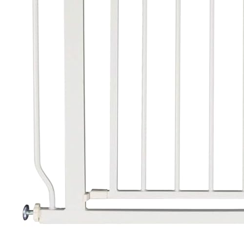 Sturdy white metal construction of BalanceFrom gate