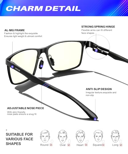 ANYLUV glasses showing black and clear frame design