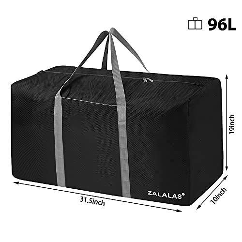 Foldable ZALALAS travel bag folded for storage