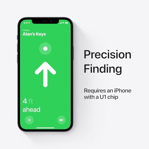 Close up of Apple AirTag branding