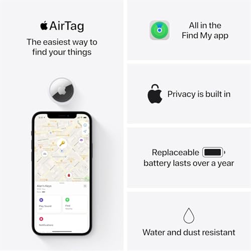 Back view of Apple AirTag device