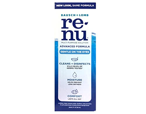 Bausch + Lomb Renu Multi-Purpose Contact Lens Solution Travel Size 2 Fl Oz Pack of 3 bottles