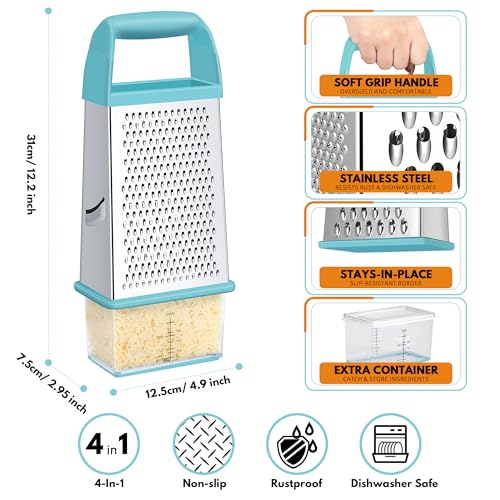 Stainless steel grater blades side view