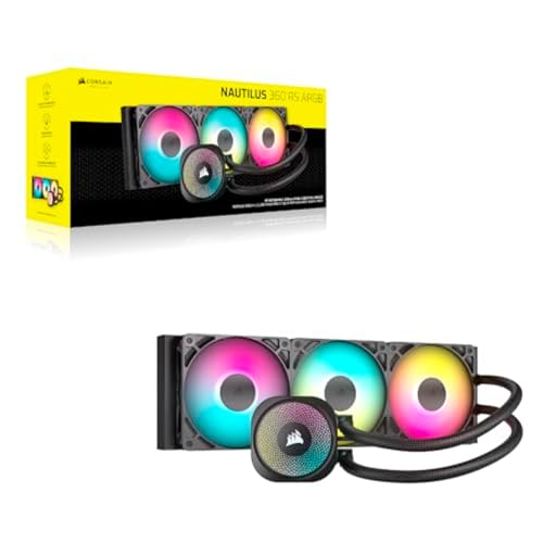 Assembled Corsair liquid cooler in black