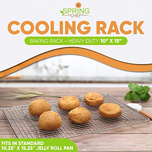 Stainless steel cooling rack top view