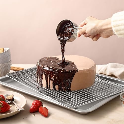 Durable heavy gauge metal cooling rack