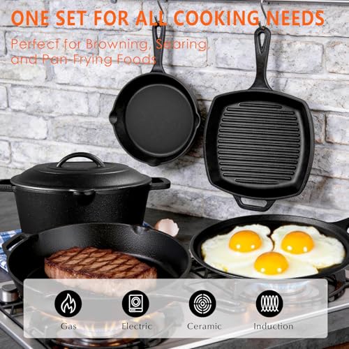 Asderote 5 quart Dutch oven with lid