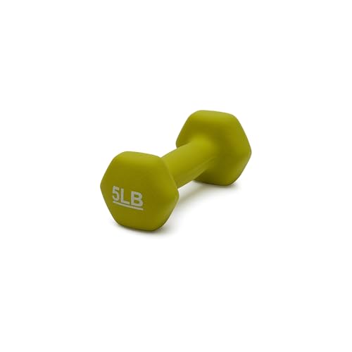 Close up of 5 pound Basics dumbbell end cap