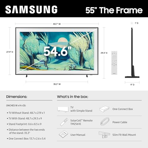 Samsung The Frame mounted flush on wall