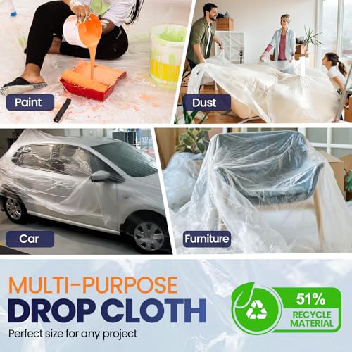 Pack of 6 polyethylene floor covers