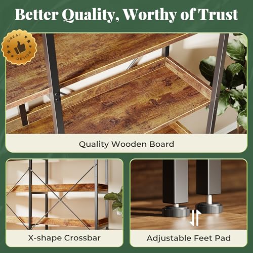 Huuger 47.2 inch wide display bookcase