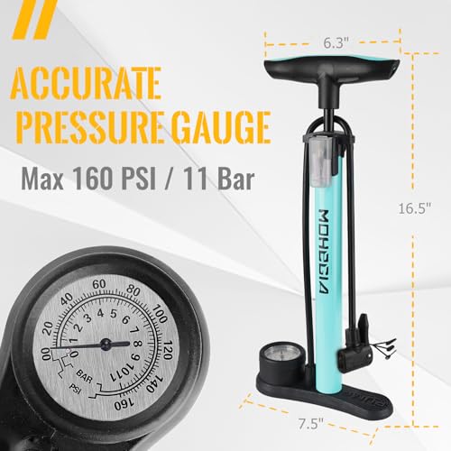 MOHEGIA bicycle pump T-handle and steel barrel