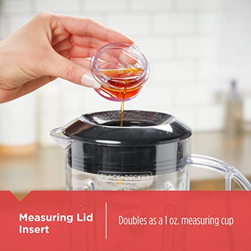 Clear lid with 1-ounce measuring insert