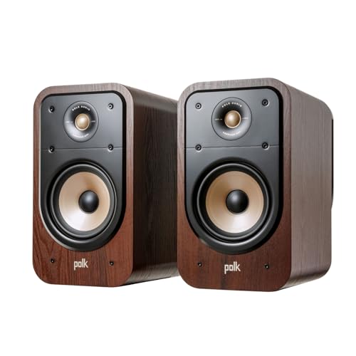 Polk Audio ES20 side profile showing Walnut finish