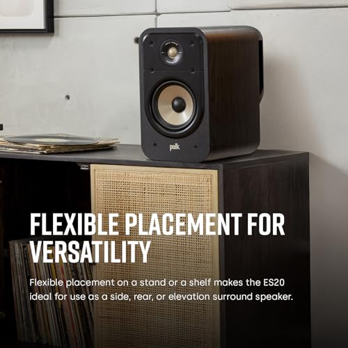 Wall-mounted installation example of Polk ES20 speakers