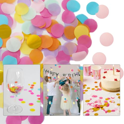 Confetti used for wedding table decoration