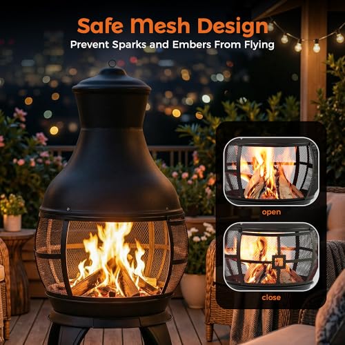 Base of outdoor fireplace showing legs