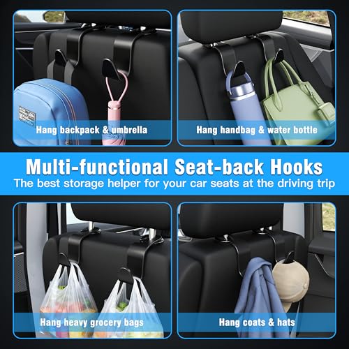 Amooca hooks mounted on vehicle headrest