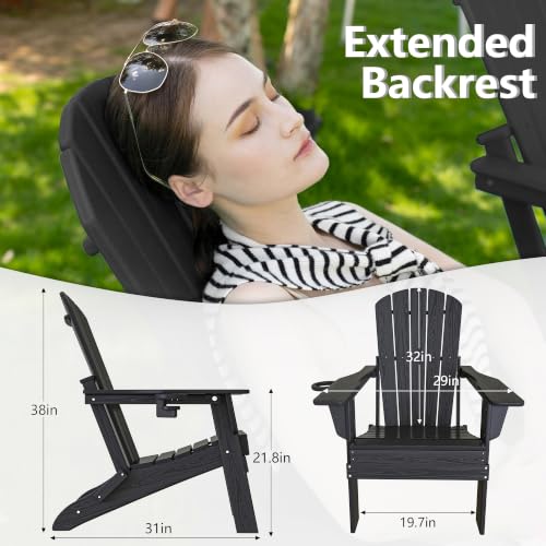 Side profile of Plawdlik Adirondack chair
