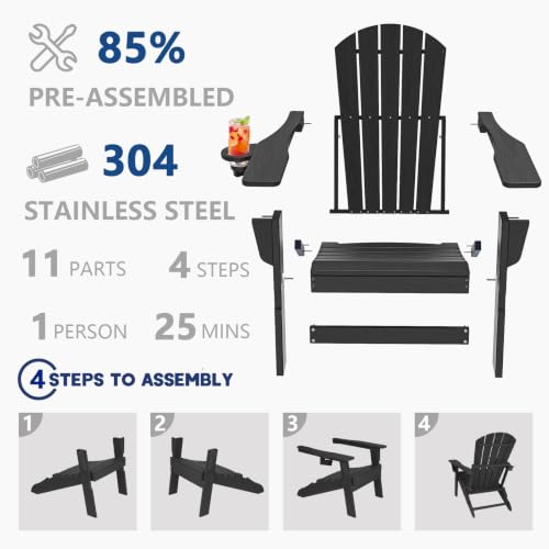 Plawdlik Adirondack chair armrest dimensions