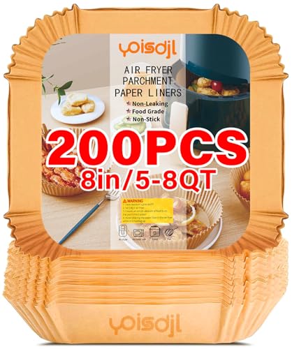 YOISDJL 200pcs square air fryer liners stack