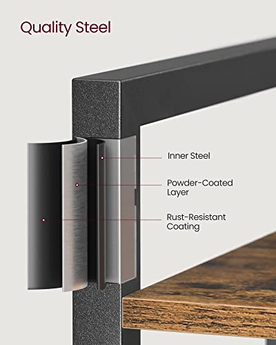 Adjustable feet on the VASAGLE storage shelf