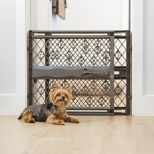 MYPET Paws Portable Pet Gate in Fieldstone Gray