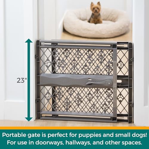 View of the MYPET Paws gate handle and locking mechanism