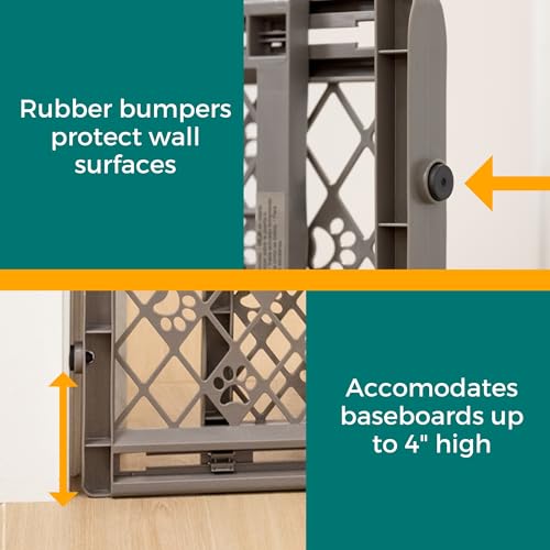 Adjustable width feature of the 26-40 inch MYPET pet gate