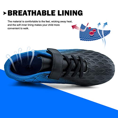 Hook and loop closure on Brooman kids cleats