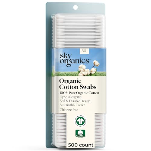Sky Organics Organic Cotton Swabs 500 count pack